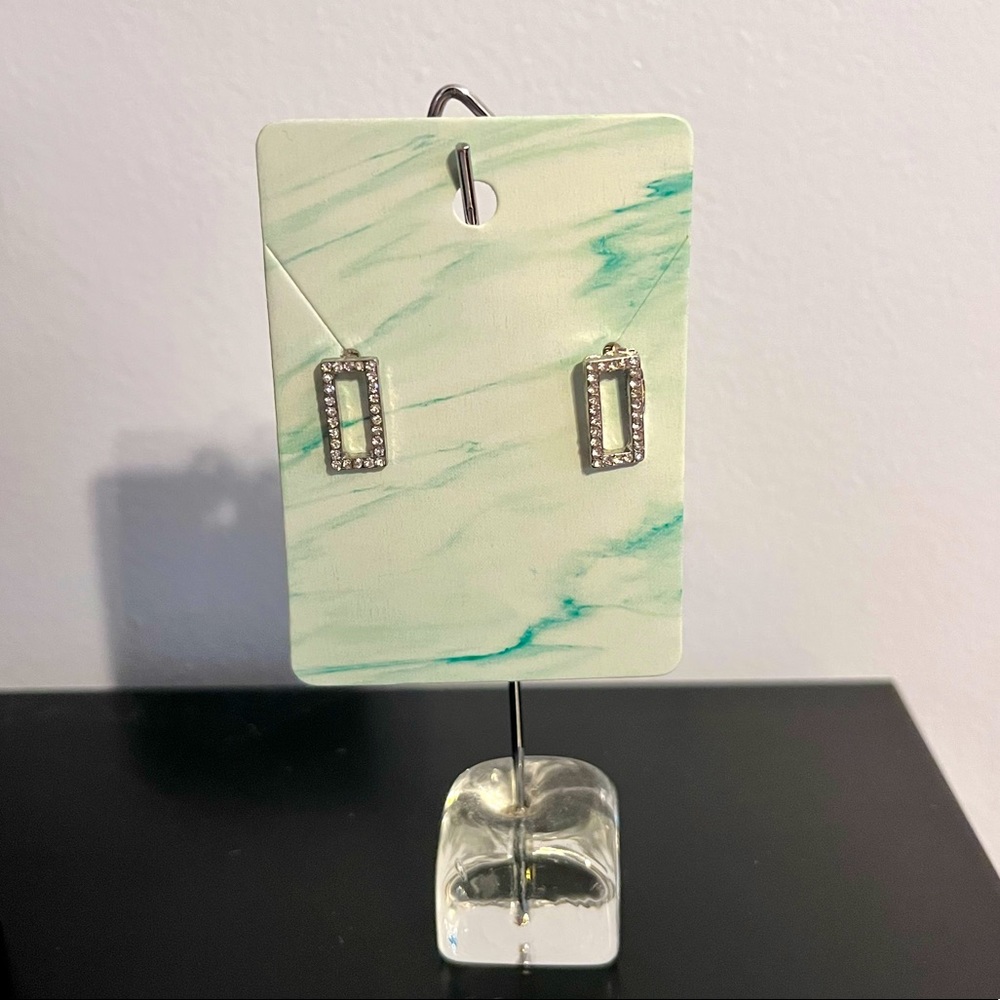 Rectangle Stud Earrings - image 1